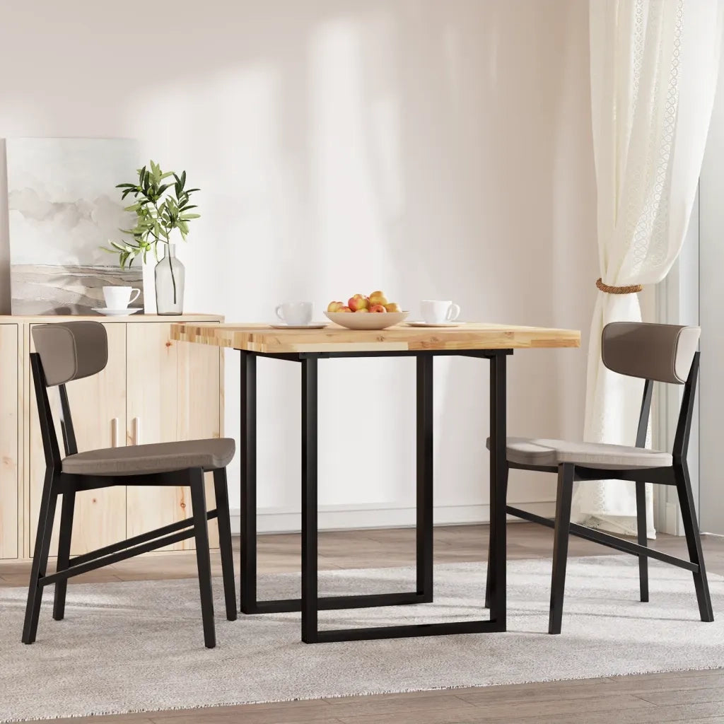 Piano Tavolo Quadrato 80x80x4 cm in Legno Massello di Acacia