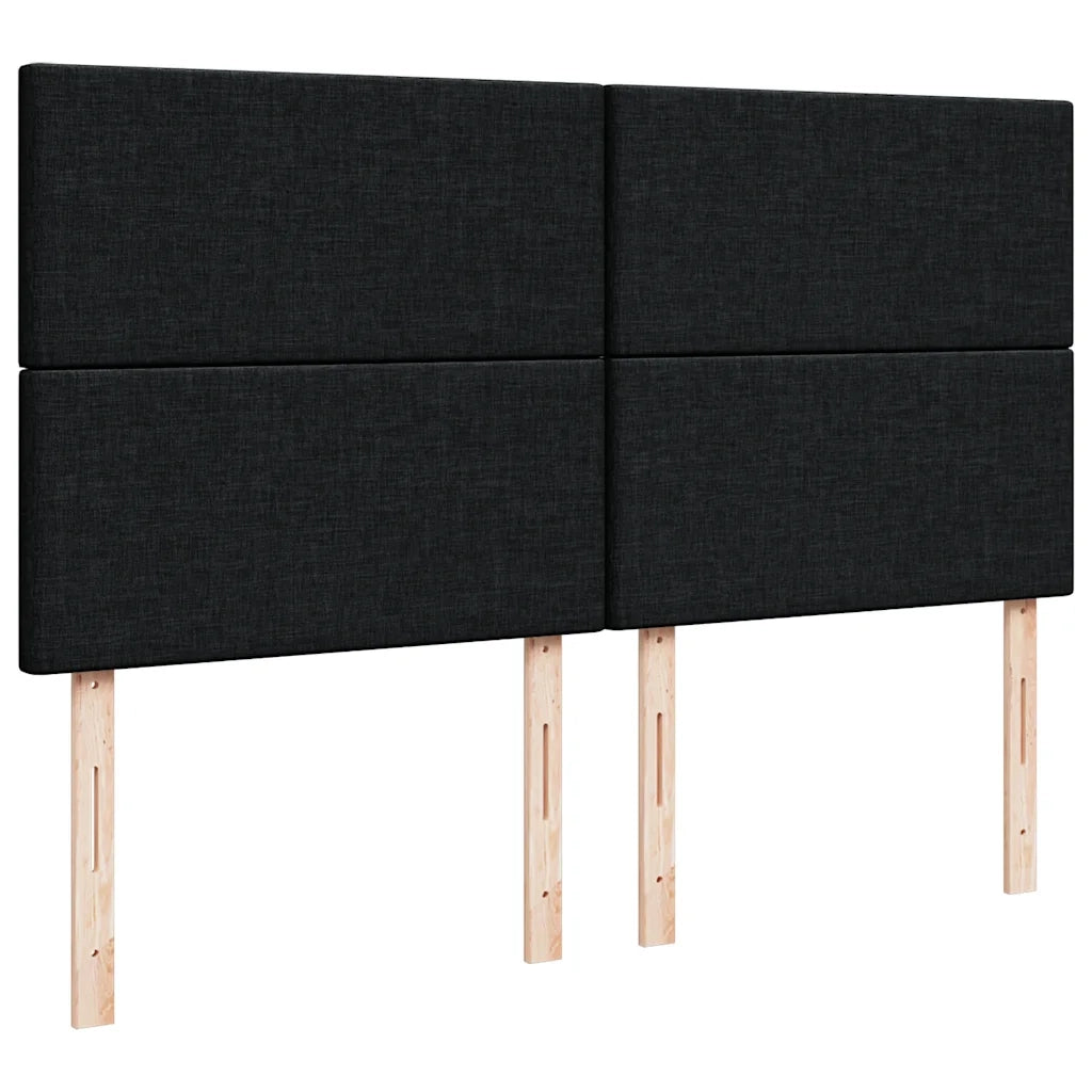 vidaXL Giroletto a Molle con Materasso Nero 180x200 cm in Tessuto