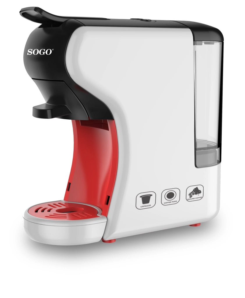 Macchina caffè multifunzione 4 in 1, compatibile capsule Nespresso Dolce Gusto, caffè macinato tè 1450W - SOGO