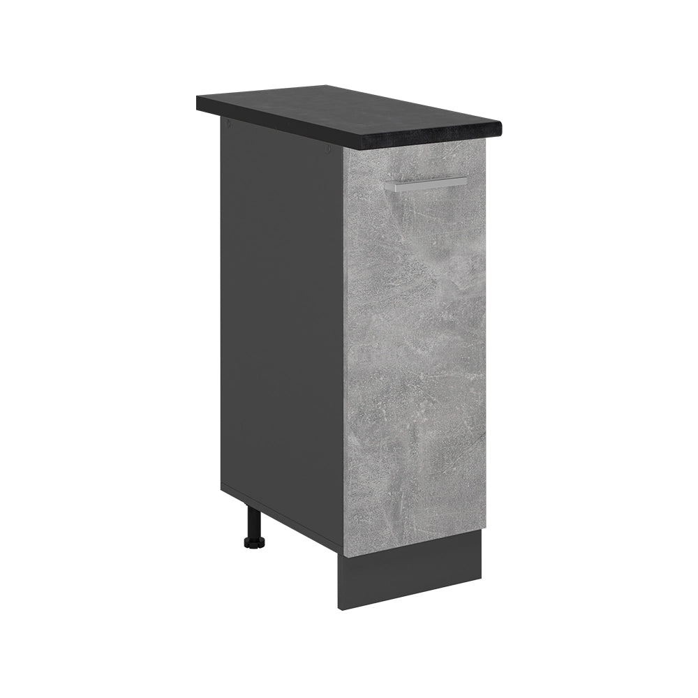Armadio cucina dispensa alto R-Line Calcestruzzo/Antracite 30 cm, PL Antracite Vicco
