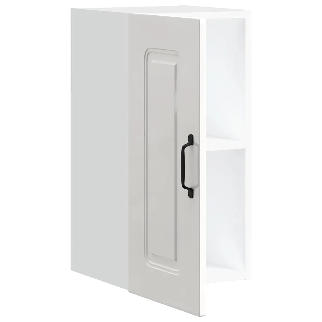 Pensile da cucina moderno in legno composito pratico e contenitivo 30 x 31 x 60 cm bianco lucido 02_0049962