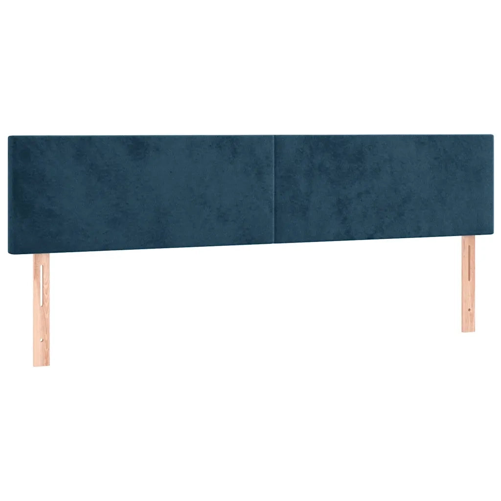 Testiera a LED Blu Scuro 200x5x78/88 cm in Velluto 3121402