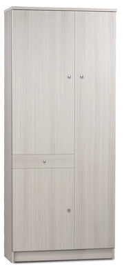 Armadio 3 Ante 1 Cassetto 77x183x34 cm Eucalipto