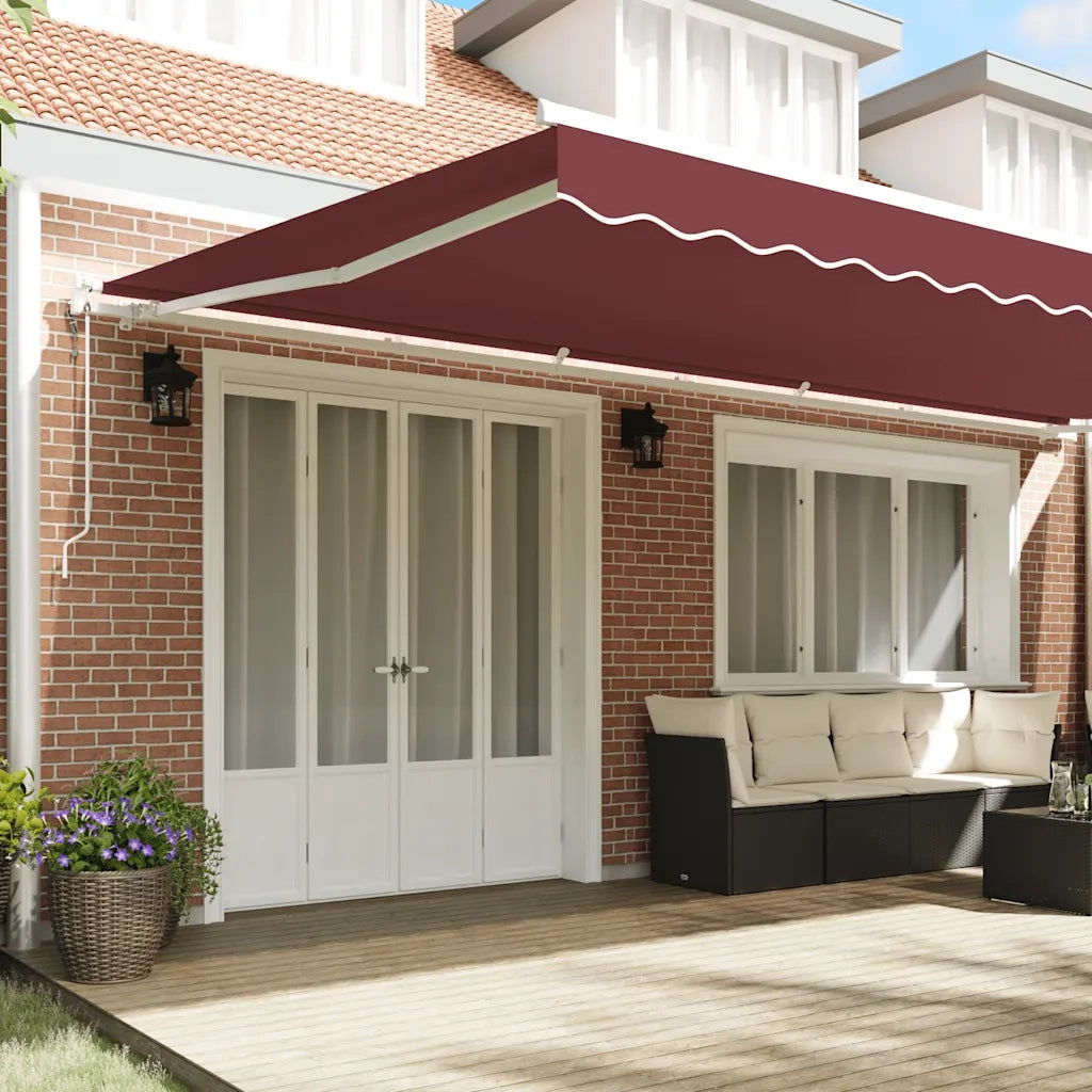 Tenda da Sole Retrattile Automatica Bordò 600x300 cm 3310198
