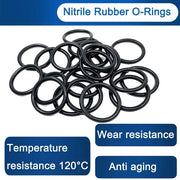 O-ring in gomma nitrile - 10 pezzi - Antistatico - Resistente all'olio - Resistente al calore - Duraturo - Scatola organizzatore - Anello di sigillatura