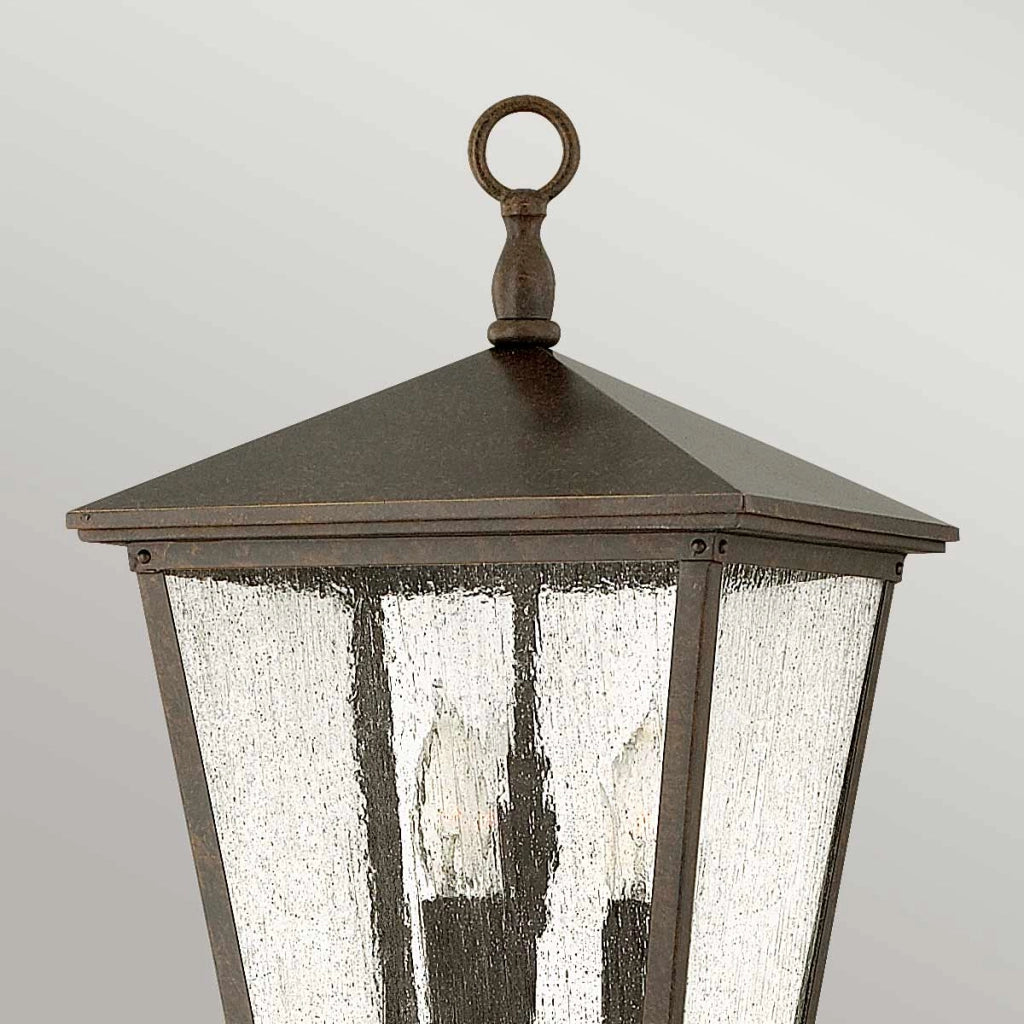 Lampada esterna a colonna Trellis bronzo E14 60W Hinkley