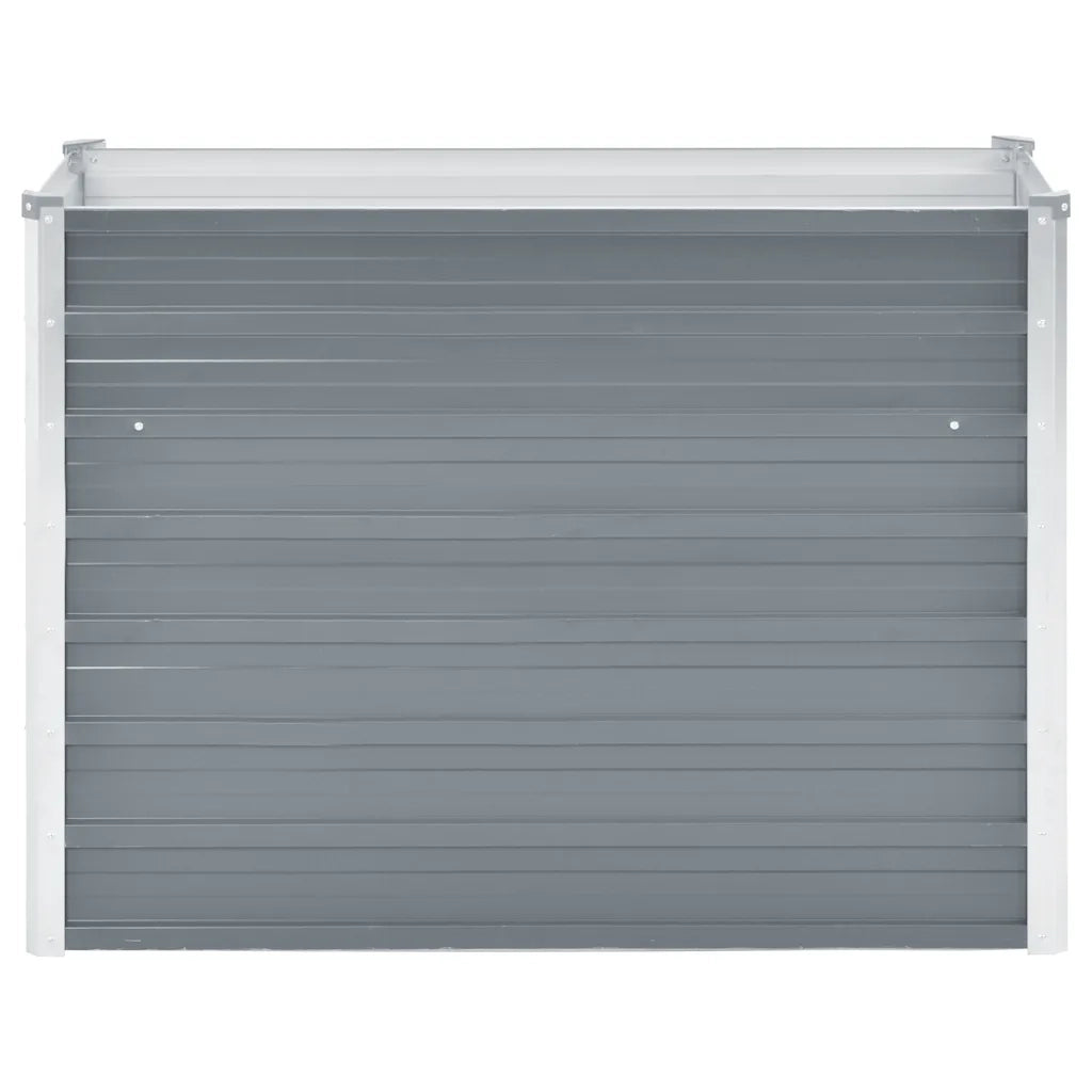 Fioriere | Cassetta per fiori | Letto Rialzato Giardino in Acciaio Zincato 100x40x77 cm Grigio