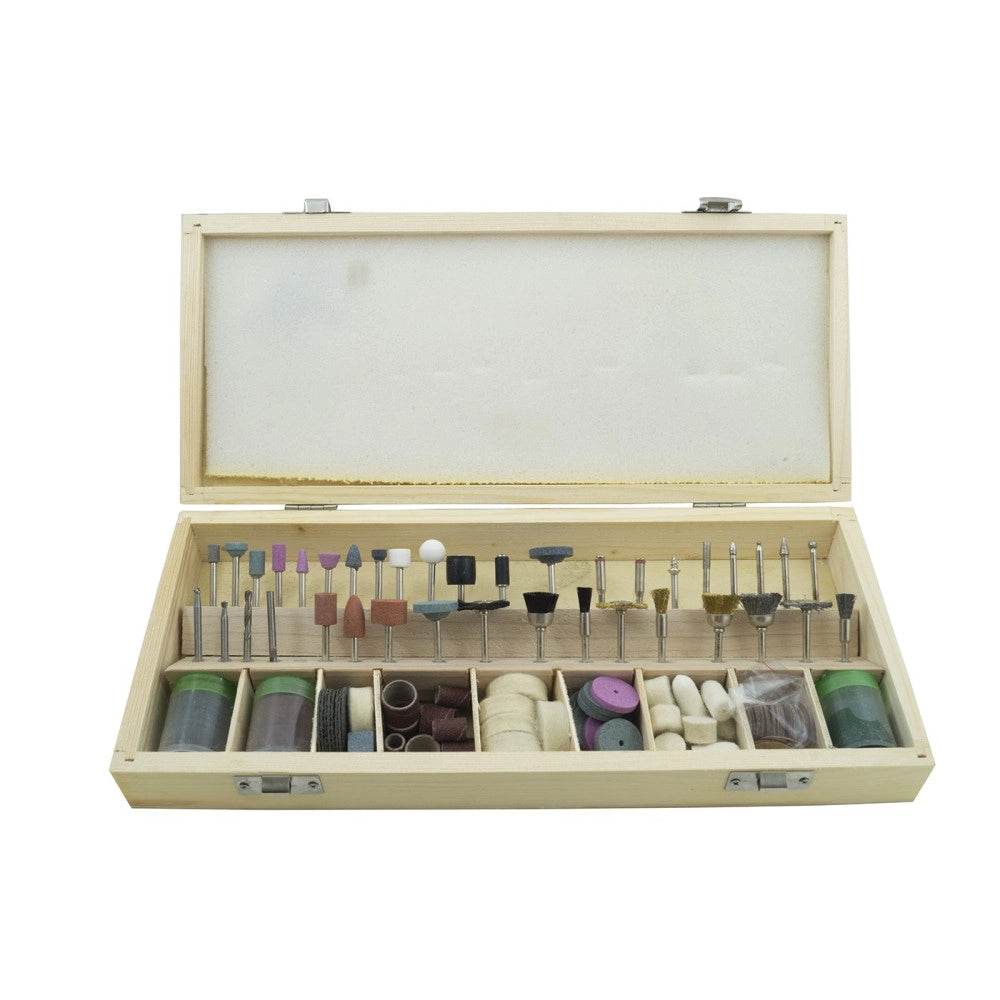 Trade Shop - Set Accessori Utensili Smerigliatrice Mini Trapano Punte Frese 200 Pz Modellismo -