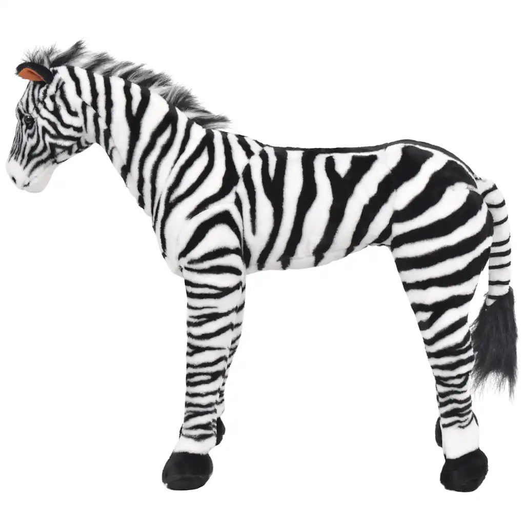 Zebra in Peluche in Piedi Nera e Bianca XXL CFW7507088