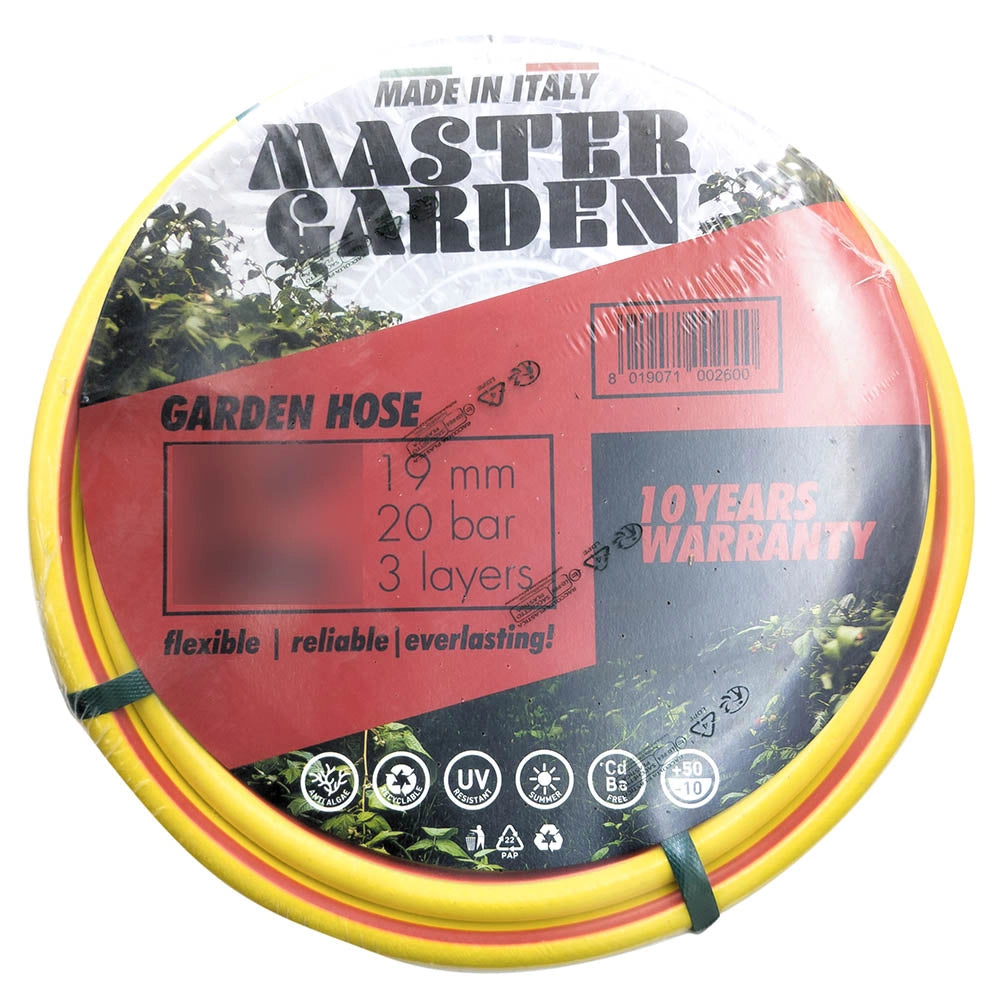 Tubo gomma giardino canna acqua 1" x 25 mt  MADE IN ITALY  rinforzato irrigazione casa orto giardino cantiere.