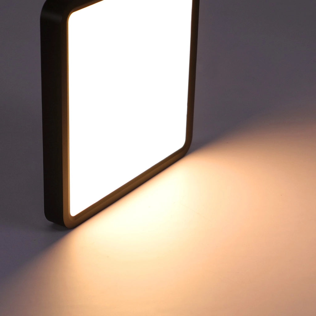 ZMH Lampada da soffitto plafoniera LED nera 23 cm 18W 3000K per soggiorno camera letto corridoio