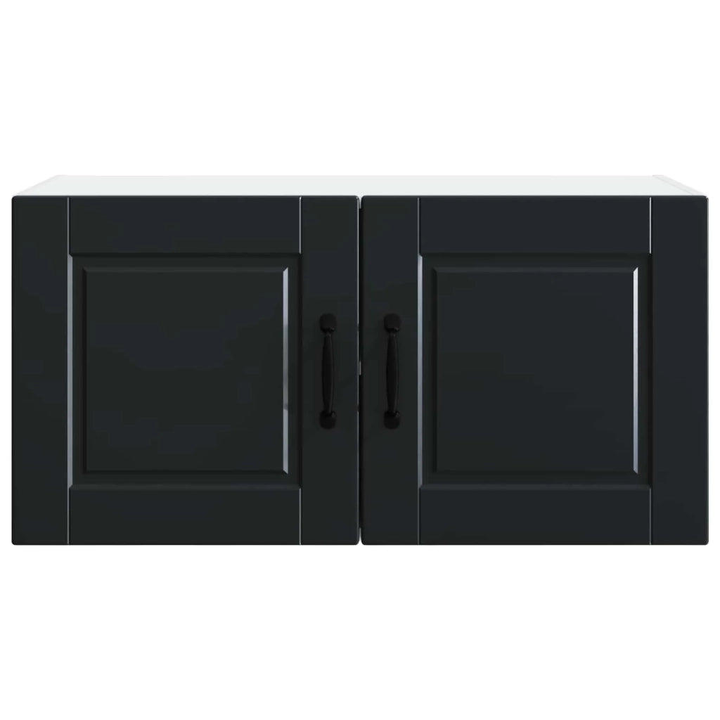 Pensile da cucina pratico contenitore 80 x 31 x 40 cm legno composito nero 02_0054281