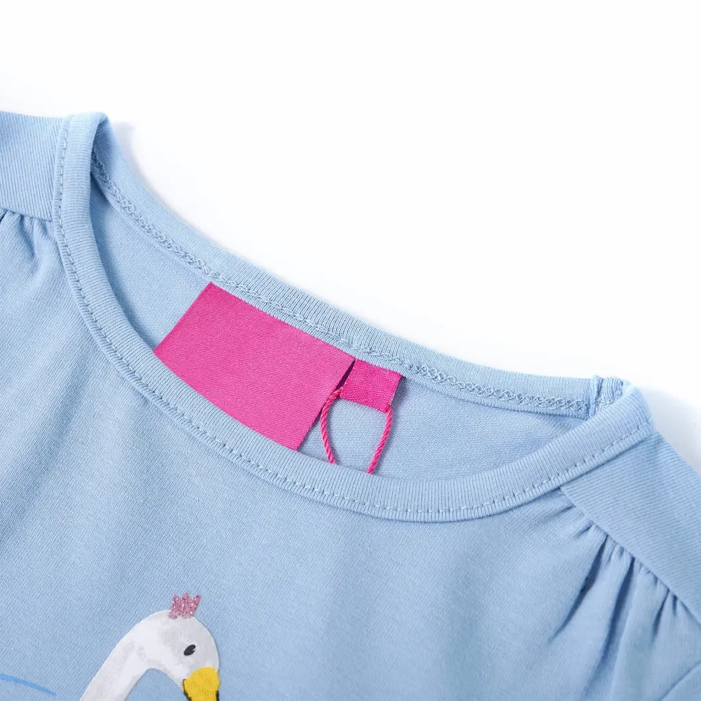 Maglietta per Bambini a Maniche Lunghe Blu Chiaro 140 13703