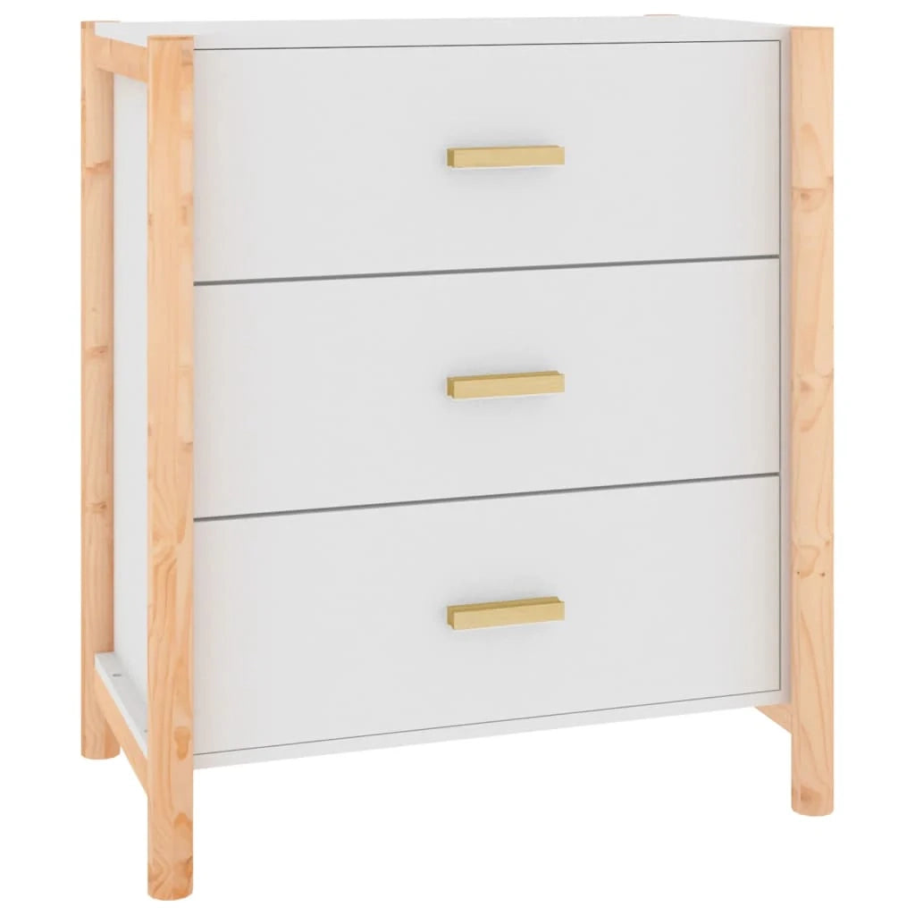 Buffet credenza cassettiera mobiletto mobile contenitore organizer per cucina soggiorno salotto 62 x 38 x 70 cm legno ingegnerizzato bianco 02_0030377