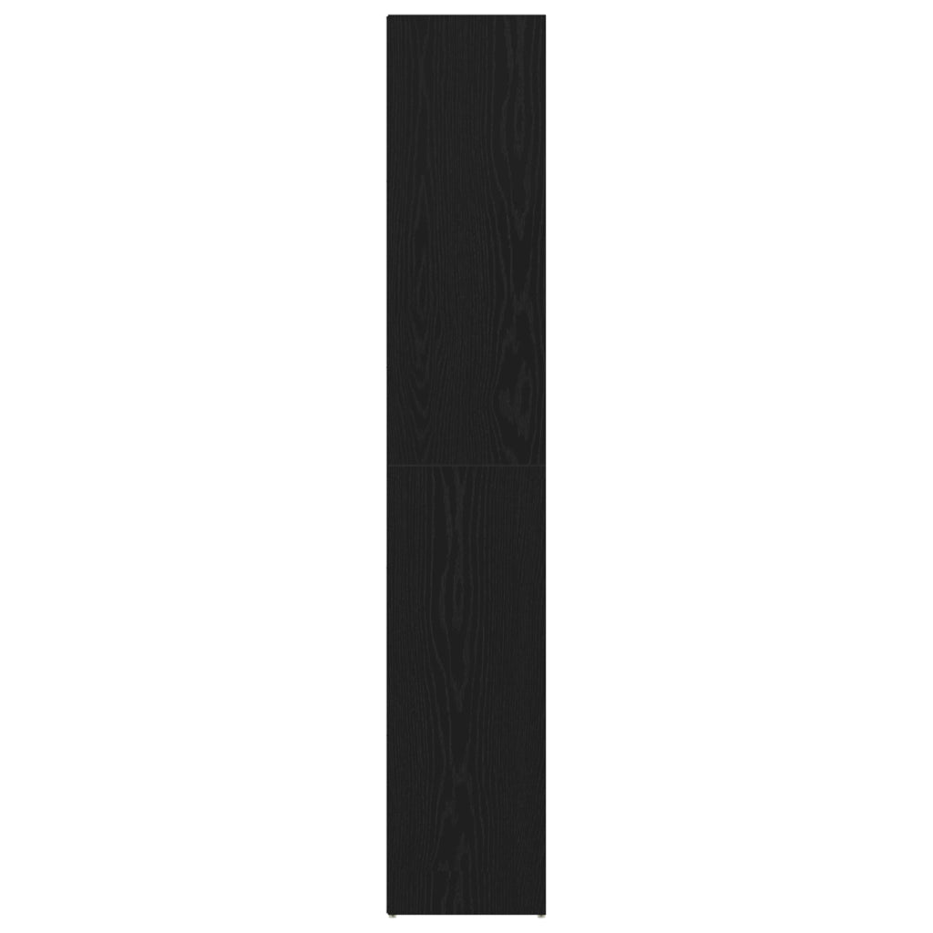 Mobile Libreria Modulare Nero Rovere 36x30x171 cm Legno Ingenerizzato