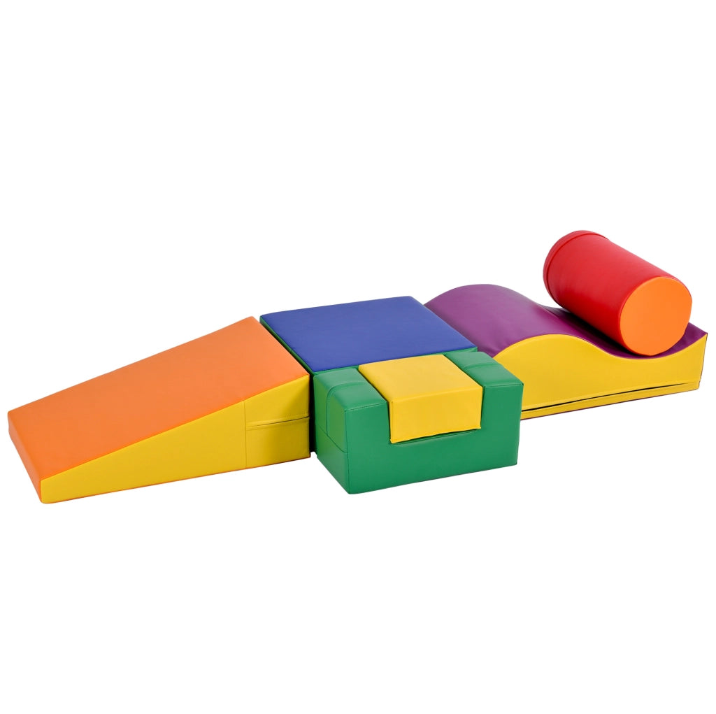 Blocchi morbidi per bambini 65.5x65.0x43.5 cm multifunzione in PU giallo