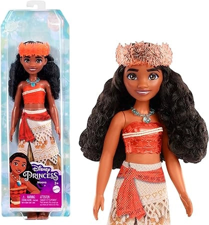 Disney Princess - Vaiana bambola con capi e accessori scintillanti ispirati al film, giocattolo per bambini, 3+ Anni, HP