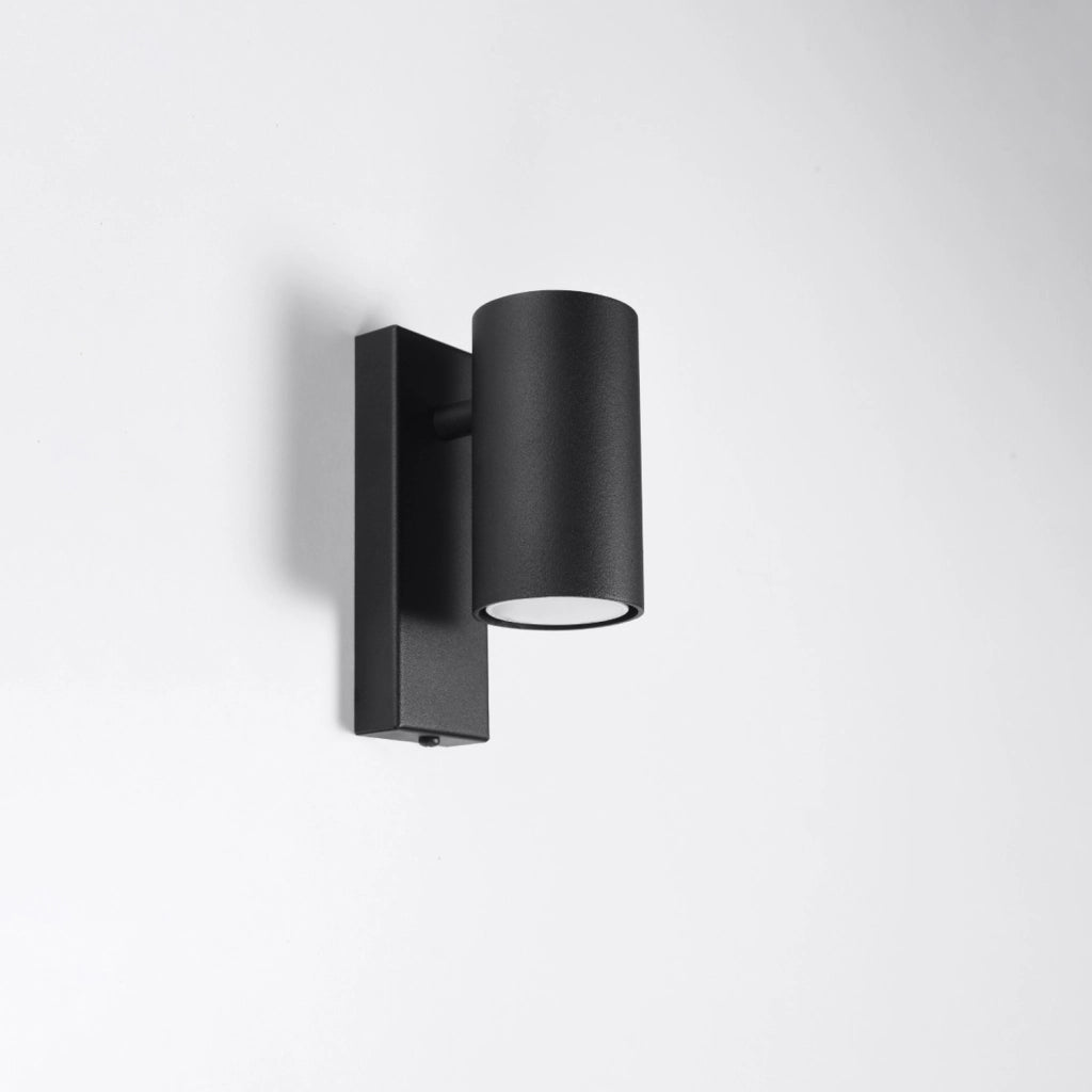 Applique rotonda moderna nera STAVKO Pure Lume GU10