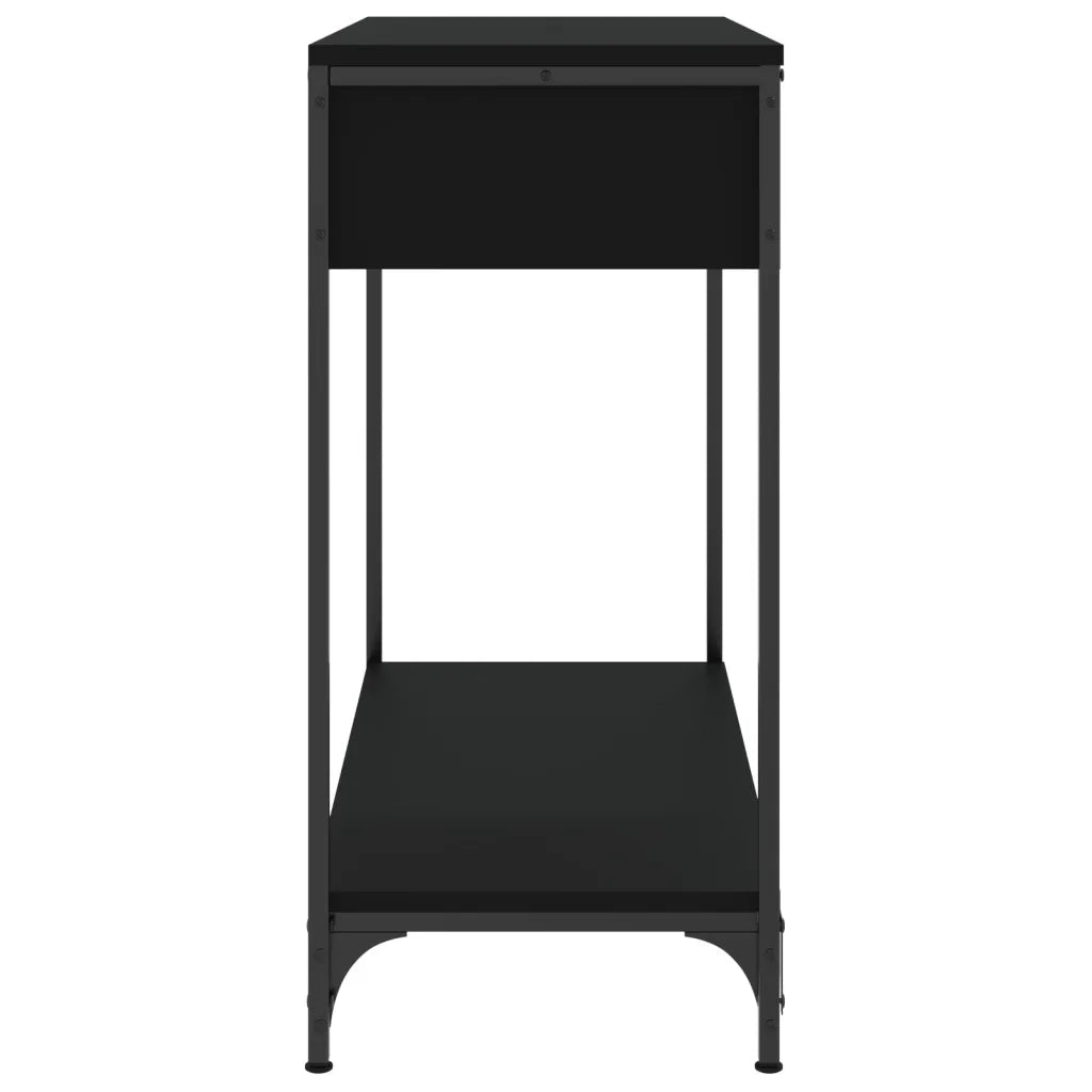 Tavolino Consolle Nero 75x34,5x75 cm in Legno Multistrato