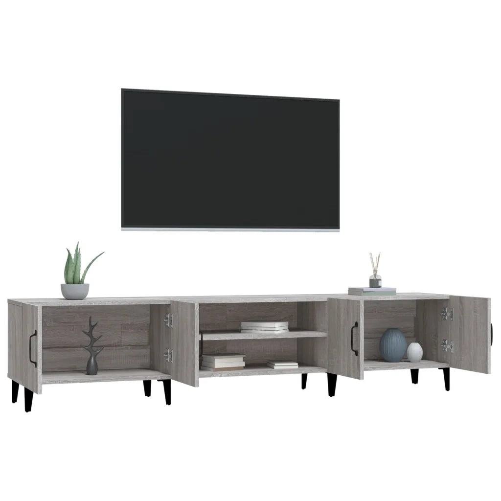 Mobile TV-Credenza TV-Console TV Grigio Sonoma 180x31,5x40 cm in Legno Multistrato 135521