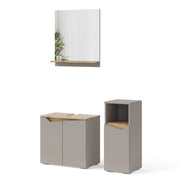 Vicco Mobiletto Grigio 3 pezzi, con cabinet midi