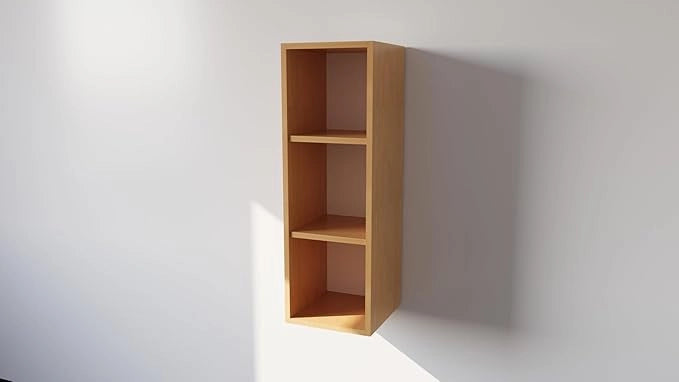 CALANDRELLI - Pensile Cucina  in Legno Nobilitato Faggio, Mobile Alto con 1 Anta, Pensile Componibile Moderno Made in Italy (H90XL30XP33cm)