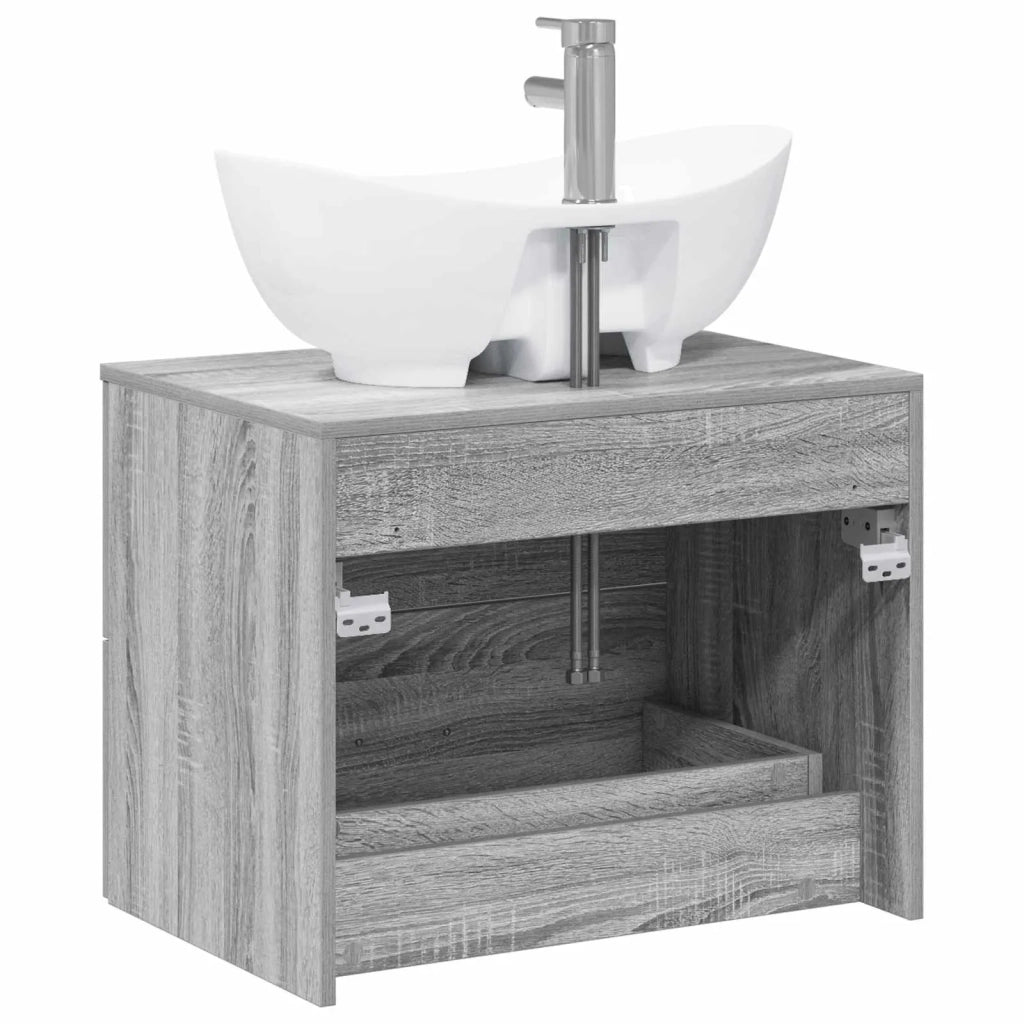 Set di mobili per il bagno Sonoma grigio Legno ingegnerizzato 3404403