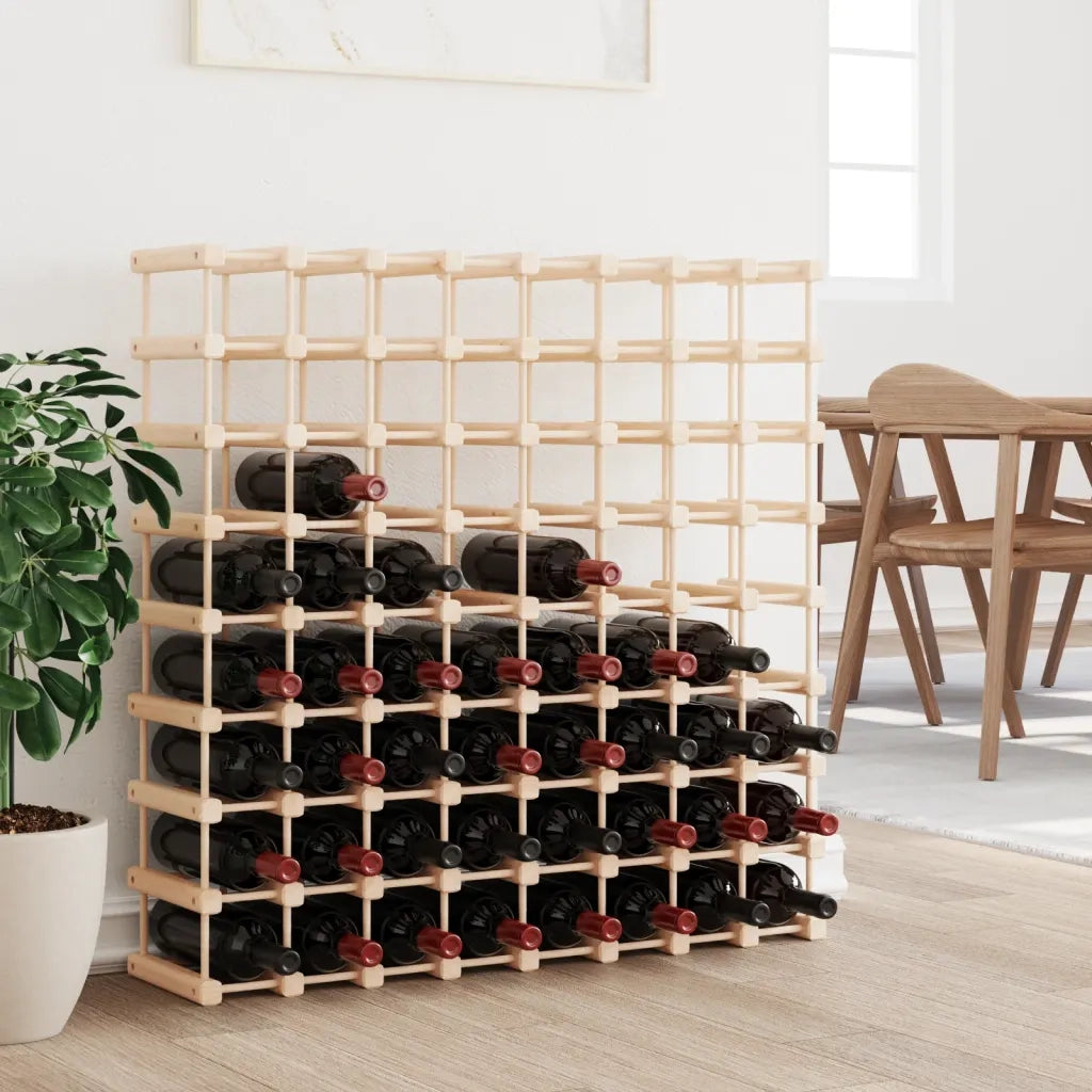 Portabottiglie Vino 72 Bottiglie 90,5x23x90,5 cm Massello Pino 353753