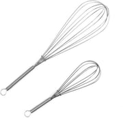 Set di Manutenzione RVS, 2 Pezzi Inclusi, 20cm, 30cm, Martello per Uova, Manubrio per Mescolare, Schiumare, Battere, Schiumare e Mescolare (Argento)