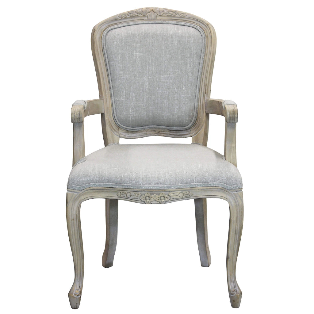 POLTRONA ROMY IN TESSUTO GRIGIO DESIGN VINTAGE