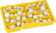 Set di tappi blindati grigi M12-M25 set di chiavi a stella - 108 pezzi - set di tappi a 6 facce - tappi in plastica per tubi