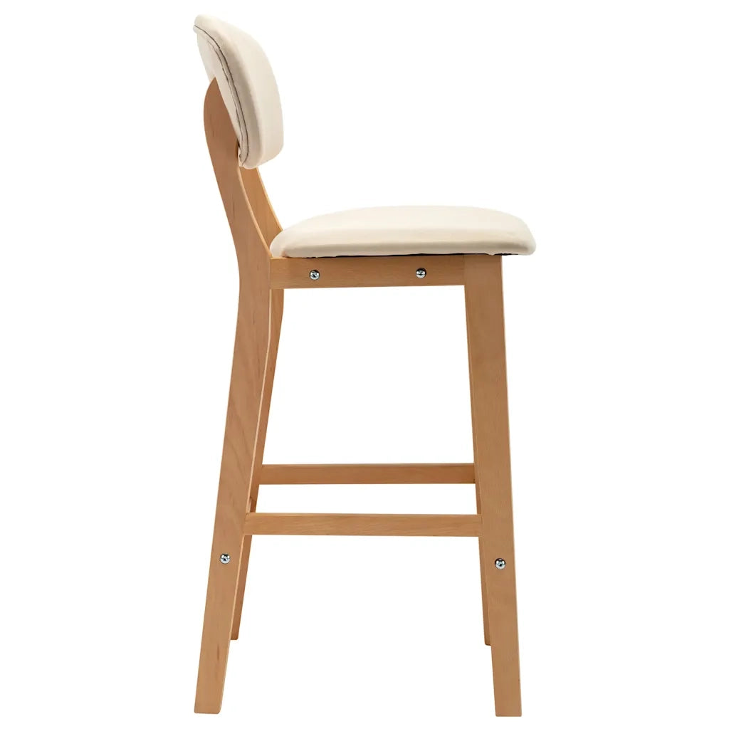 Sgabelli da Bar 2 pz Crema in Tessuto  cod mxl 71002