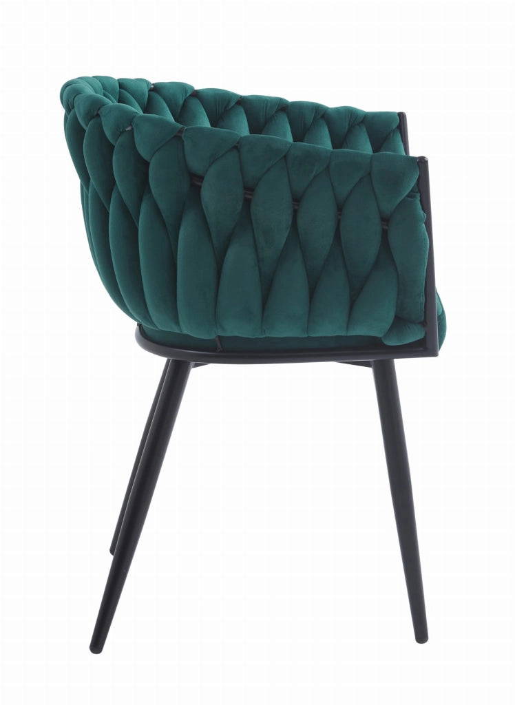 Sedia VALORA MAYAN - Ergonomica in velluto verde x 2