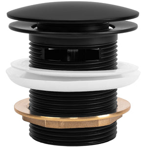 Tappo Vasca Senza Troppo Pieno Click-clack Rea Black 6cm