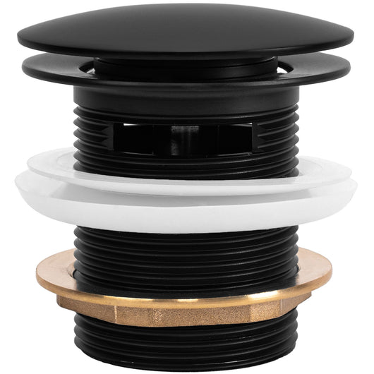 Tappo Vasca Senza Troppo Pieno Click-clack Rea Black 6cm