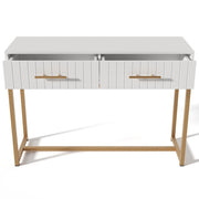 Coiffeuse con 2 cassetti - Xylo - 100x75x45cm - Bianco