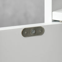 Mobile a Colonna con Mensole e Armadietti 15x17x120 cm in MDF e Legno Truciolare Bianco