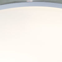 Plafoniera Contemporanea Formaggio Acciaio Cromo Vetro Bianco 1 Luce E27 23Cm