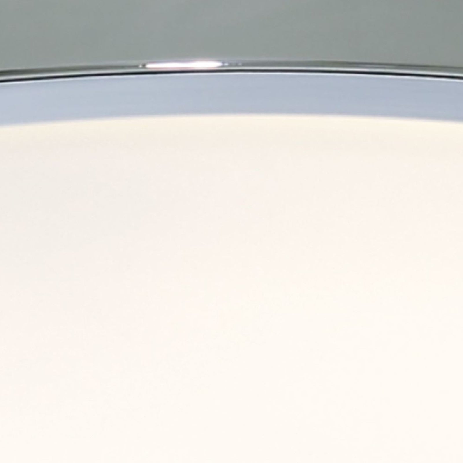 Plafoniera Contemporanea Formaggio Acciaio Cromo Vetro Bianco 1 Luce E27 28Cm