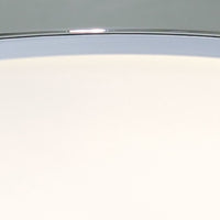 Plafoniera Contemporanea Formaggio Acciaio Cromo Vetro Bianco 1 Luce E27 28Cm