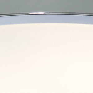 Plafoniera Contemporanea Formaggio Acciaio Cromo Vetro Bianco 1 Luce E27 28Cm