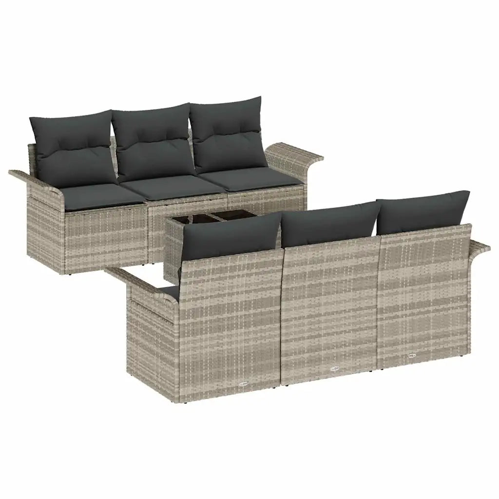Set Divano da Giardino 7 pcs Grigio chiaro e grigio scuro 3353921