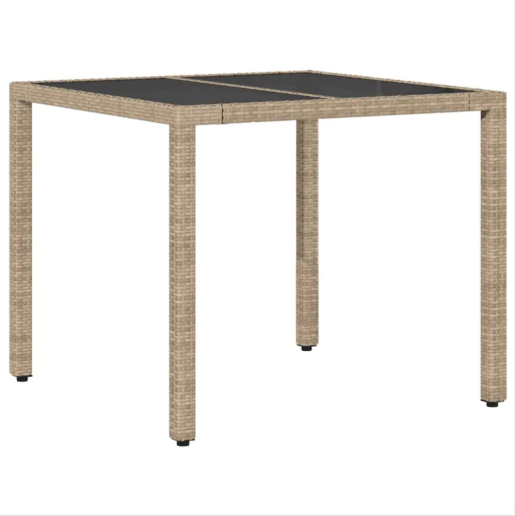 Set da Pranzo per Giardino 3 pcs Beige polyrattan 3334887