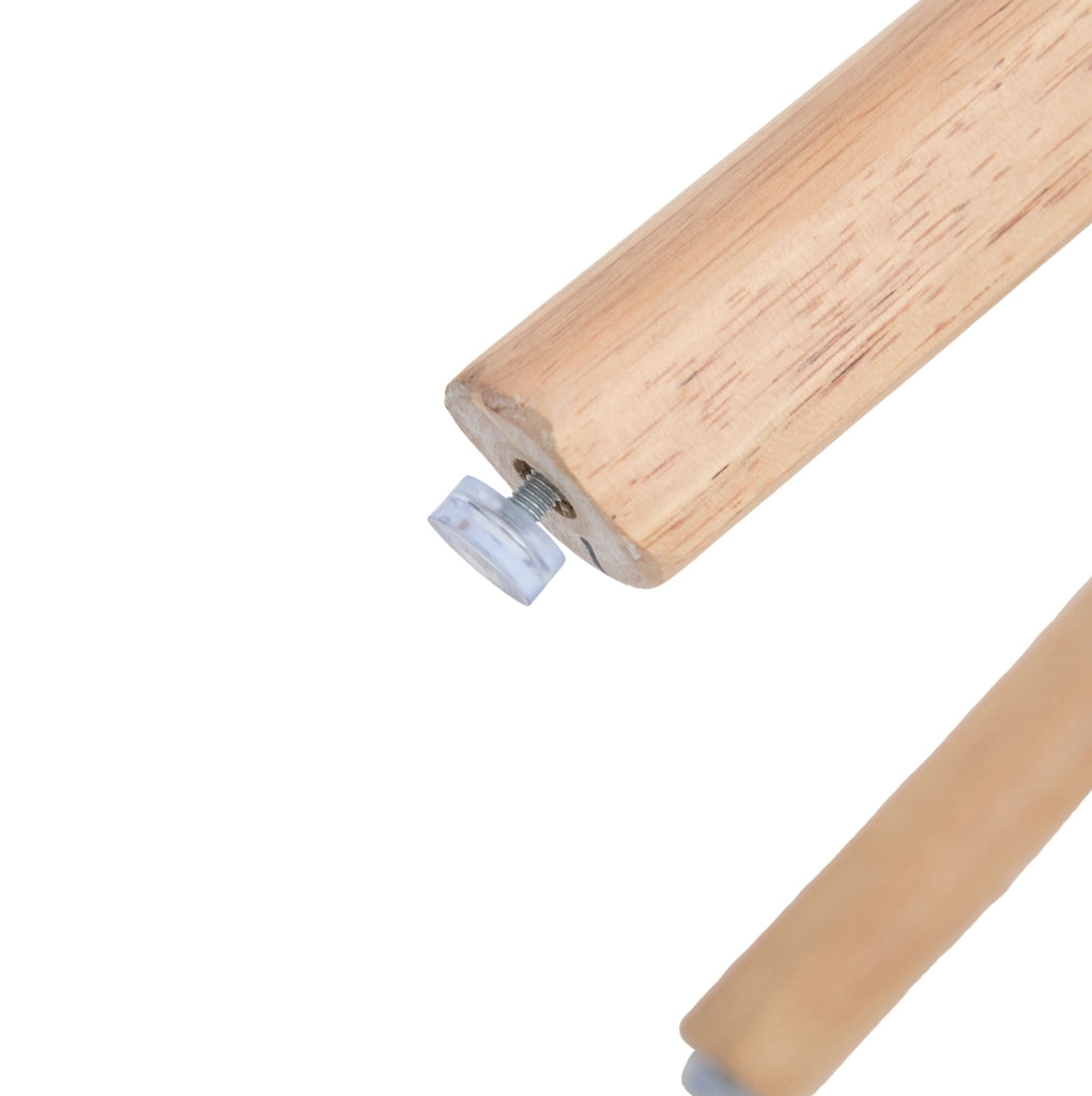 Sedia a dondolo con schienale alto ergonomico in velluto beige