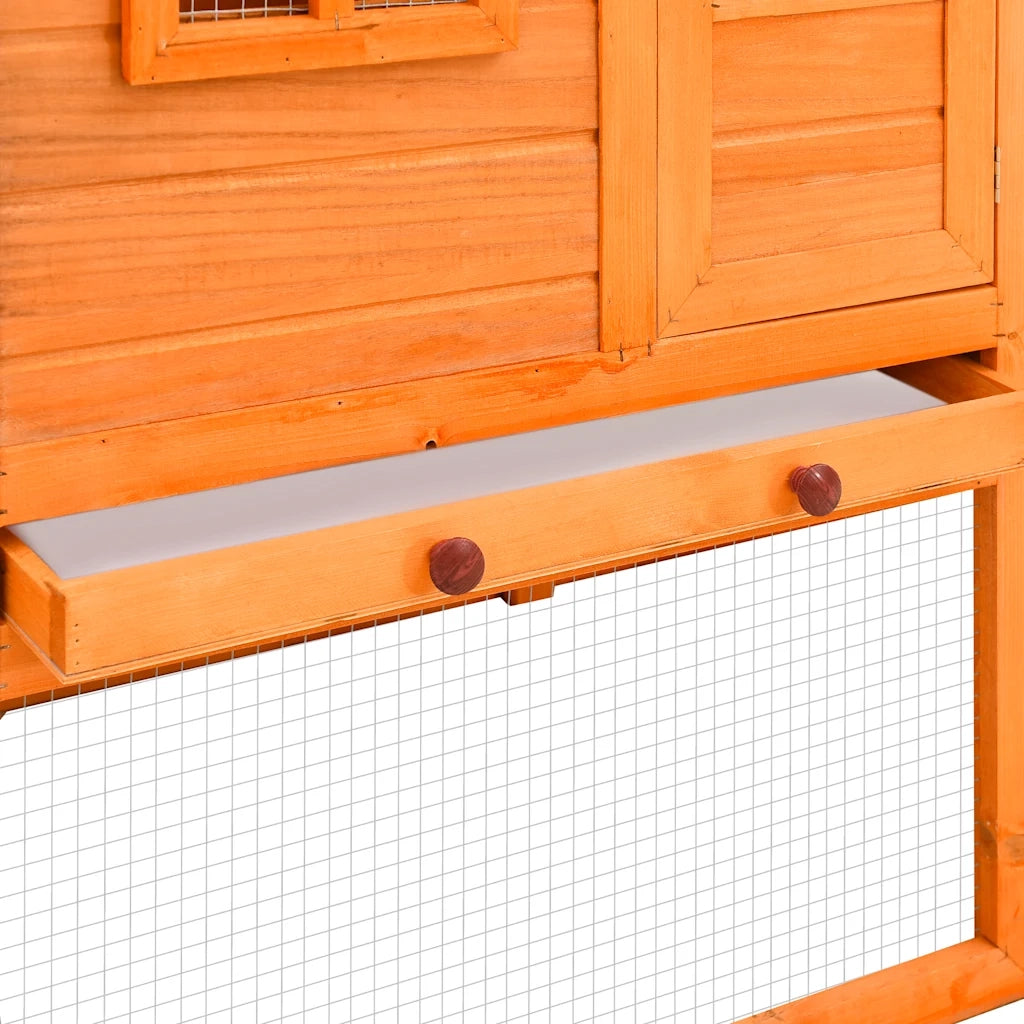 Pollaio con Casetta di Nidificazione in Legno Massello di Abete cod mxl 53233
