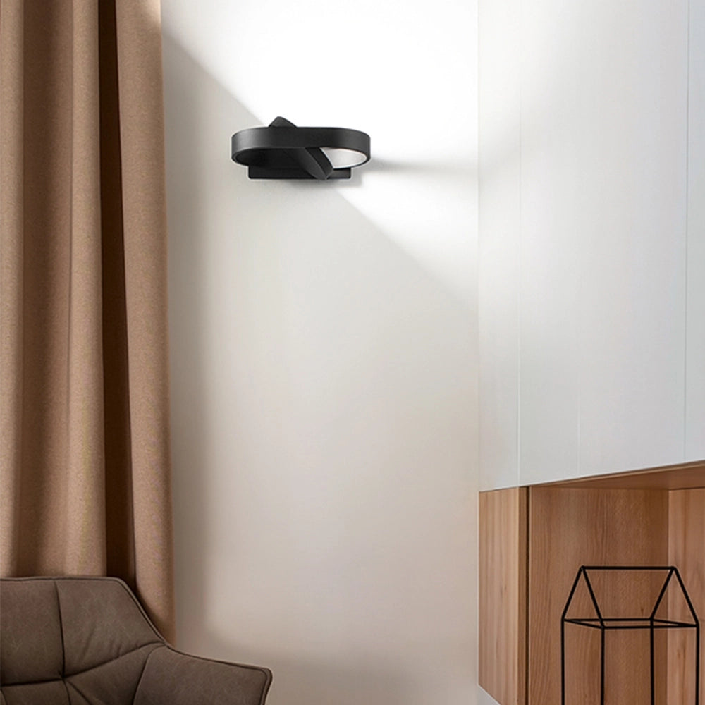 Applique Moderna Belt Metallo Nero Acrilico Led 6W 3000K