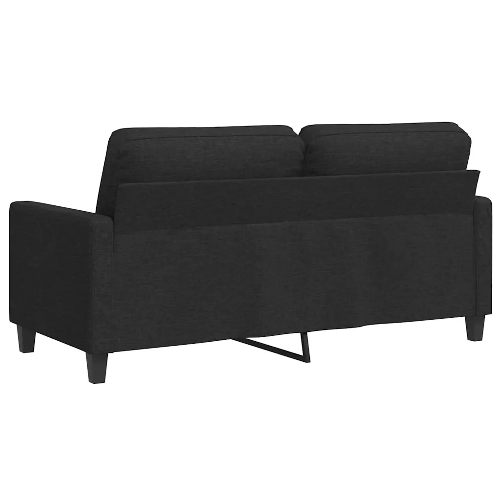 Divano a 2 Posti Nero 120 cm in Tessuto 359167