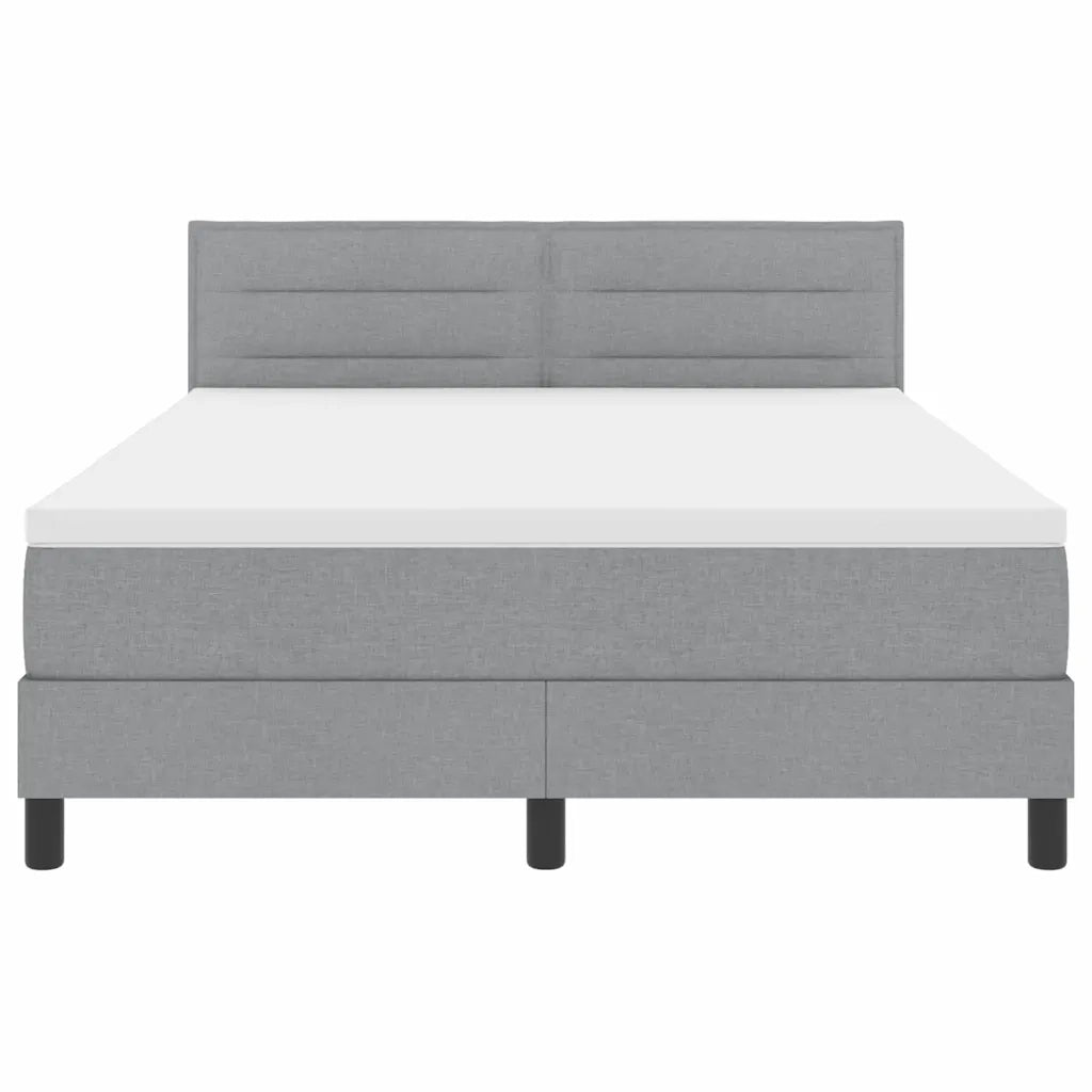 Letto a molle con materasso Grigio chiaro 140 x 190 cm Tessuto 3342128