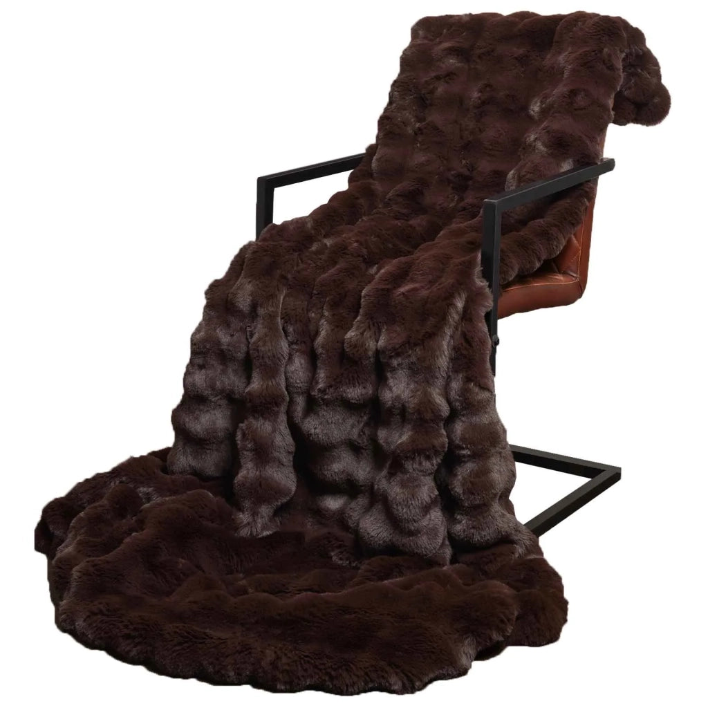 Coperta antiscivolo in finta di coniglio Olite 4 pcs Cammello