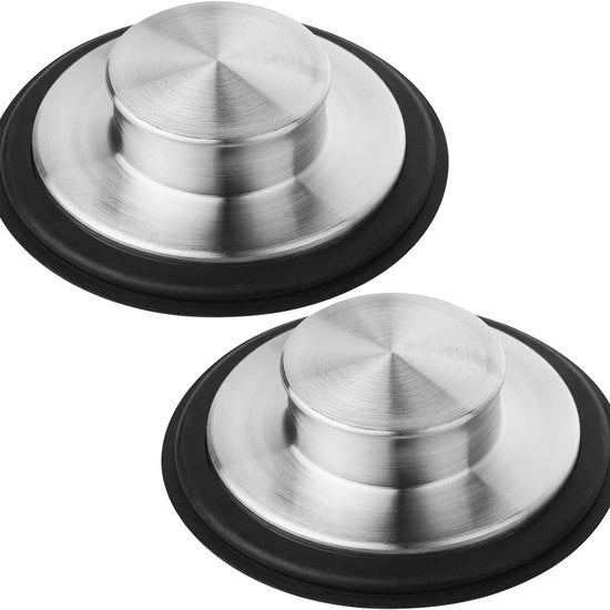 Due pezzi di zeef per cucina e stopper per scarico in acciaio inossidabile per vasca da bagno con imbocco standard 8cm